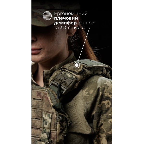 Жіноча модульна плитоноска “М4” з жорсткими камербандами (M-XL | Під плити 25х30 см | ММ14 “Піксель”) ТМ Балістика - 13202020107