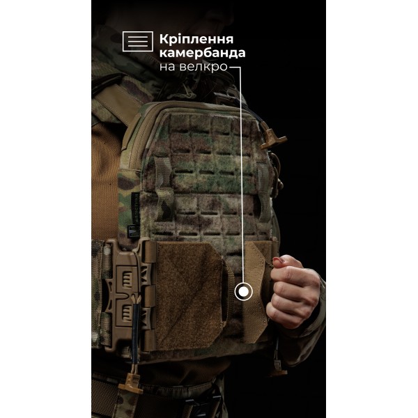 Жіноча модульна плитоноска “М4” з жорсткими камербандами (M-XL | Під плити 25х30 см | Мультикам) ТМ Балістика - 13202020108 Жіноча модульна плитоноска “М4” з жорсткими камербандами (M-XL | Під плити 25х30 см | Мультикам) ТМ Балістика - 13202020108