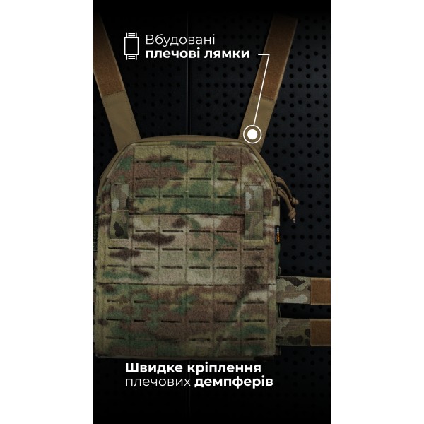 Жіноча модульна плитоноска “М4” з жорсткими камербандами (M-XL | Під плити 25х30 см | Мультикам) ТМ Балістика - 13202020108 Жіноча модульна плитоноска “М4” з жорсткими камербандами (M-XL | Під плити 25х30 см | Мультикам) ТМ Балістика - 13202020108