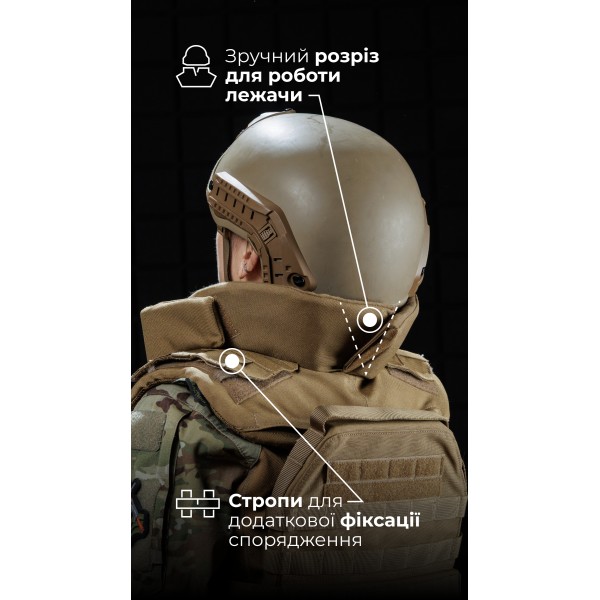 Жіноча модульна плитоноска “М4” з жорсткими камербандами та захистом шиї (M-XL | 2 клас | Під плити 25х30 см | Койот) ТМ Балістика - 1320204010102 Жіноча модульна плитоноска “М4” з жорсткими камербандами та захистом шиї (M-XL | 2 клас | Під плити 25х30 см | Койот) ТМ Балістика - 1320204010102