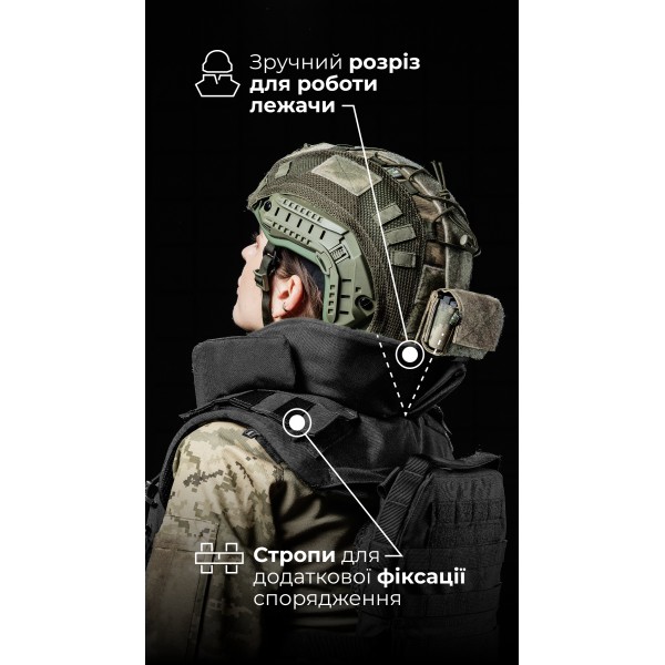 Жіноча модульна плитоноска “М4” з жорсткими камербандами та захистом шиї (M-XL | 2 клас | Під плити 25х30 см | Чорний) ТМ Балістика - 1320204010602 Жіноча модульна плитоноска “М4” з жорсткими камербандами та захистом шиї (M-XL | 2 клас | Під плити 25х30 см | Чорний) ТМ Балістика - 1320204010602