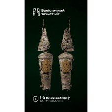 Комплект балістичного захисту ніг “Паноплія” (1 клас | 6 модулів | Мультикам) ТМ Балістика