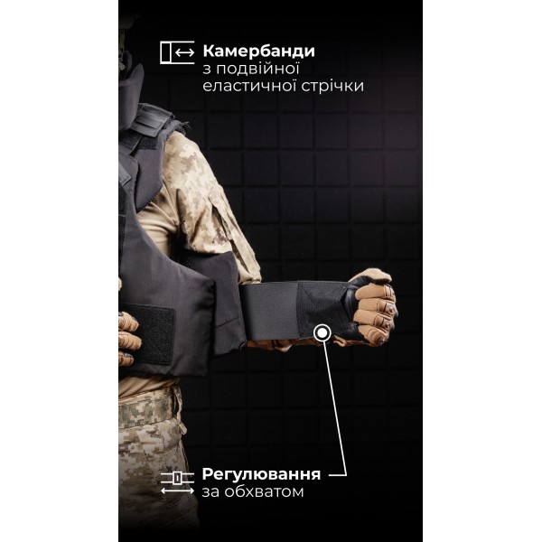 Протиуламковий бронежилет “Сорочка PRO” з захистом шиї та ключиць “M4” (М | 2 клас | Чорний) ТМ Балістика - 1330108010602 Протиуламковий бронежилет “Сорочка PRO” з захистом шиї та ключиць “M4” (М | 2 клас | Чорний) ТМ Балістика - 1330108010602