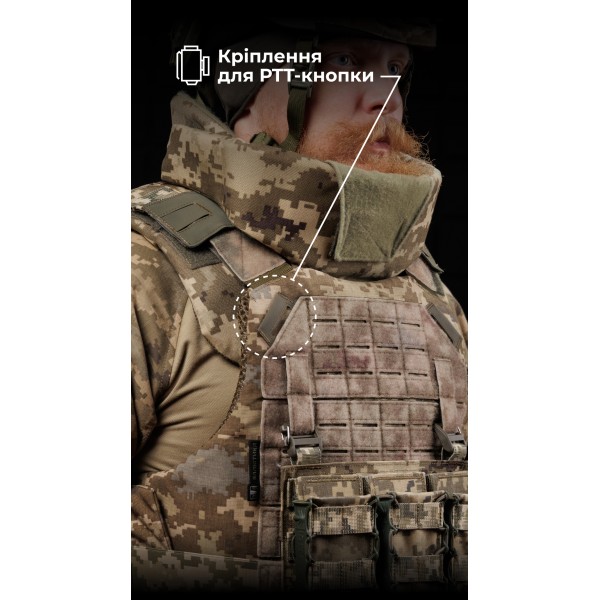 Протиуламковий бронежилет “Сорочка PRO” з захистом шиї та ключиць “M4” (М | 1 клас | ММ14 “Піксель”) ТМ Балістика - 1330108010701 Протиуламковий бронежилет “Сорочка PRO” з захистом шиї та ключиць “M4” (М | 1 клас | ММ14 “Піксель”) ТМ Балістика - 1330108010701