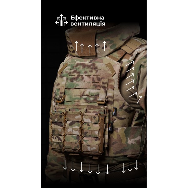 Протиуламковий бронежилет “Сорочка PRO” з захистом шиї та ключиць “M4” (М | 1 клас | Мультикам) ТМ Балістика - 1330108010801