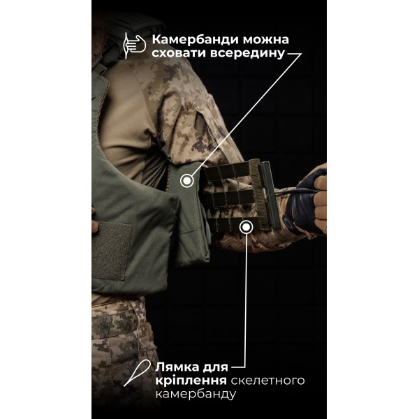 Протиуламковий бронежилет “Сорочка PRO” і чоловіча модульна плитоноска “М4” (M-XL | 2 клас | Олива) ТМ Балістика - 1330109020202