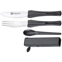 Набор Boker Snac Pac (нож,вилка,ложка)