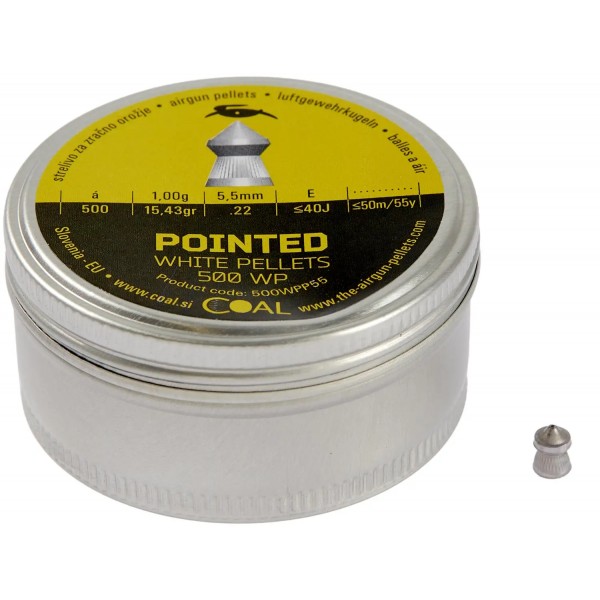 Пули пневматические Coal Pointed кал. 5.5 мм 1 г 500 шт/уп - 39840022