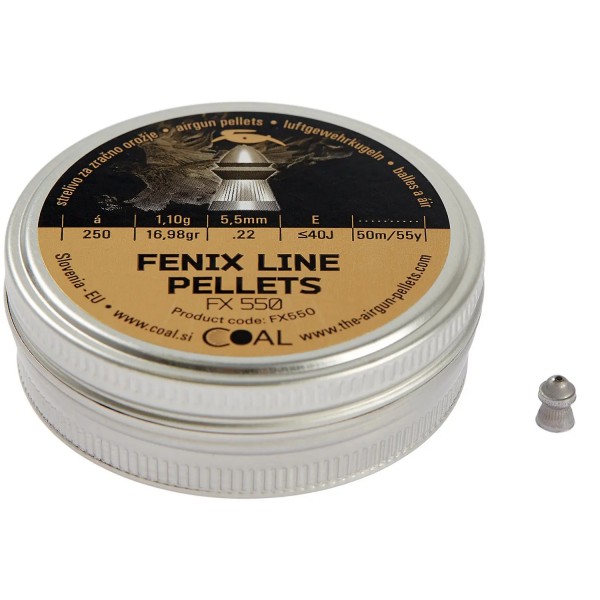 Пули пневматические Coal Fenix Line кал. 5.5 мм 1.1 г 250 шт/уп - 39840025