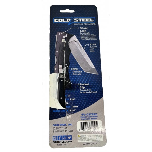 Ніж Cold Steel Verdict TP Black - 12601555 Ніж Cold Steel Verdict TP Black - 12601555
