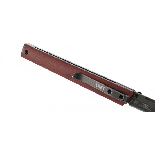 Нож CRKT "CEO", шпенёк, burgundy, D2 - 7096BKD2 Нож CRKT "CEO", шпенёк, burgundy, D2 - 7096BKD2