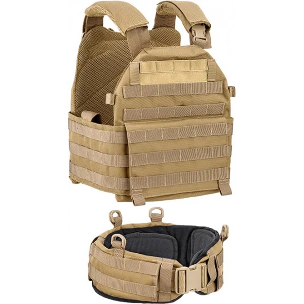 Жилет тактический Defcon5 Carrier Vest с поясом Coyote tan - 14220268