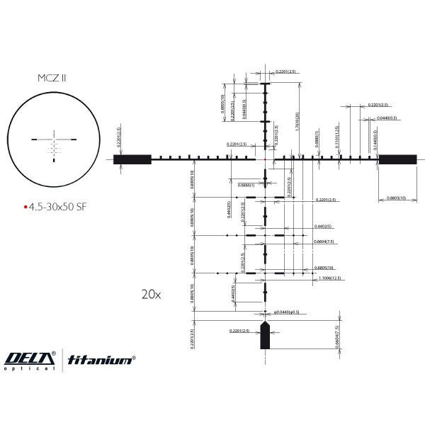 Прицел оптический Delta DO Titanium 4.5-30x50 MCZ II illum. 30mm - 