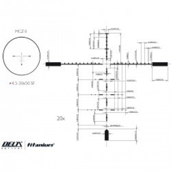 Прицел оптический Delta DO Titanium 4.5-30x50 MCZ II illum. 30mm - 
