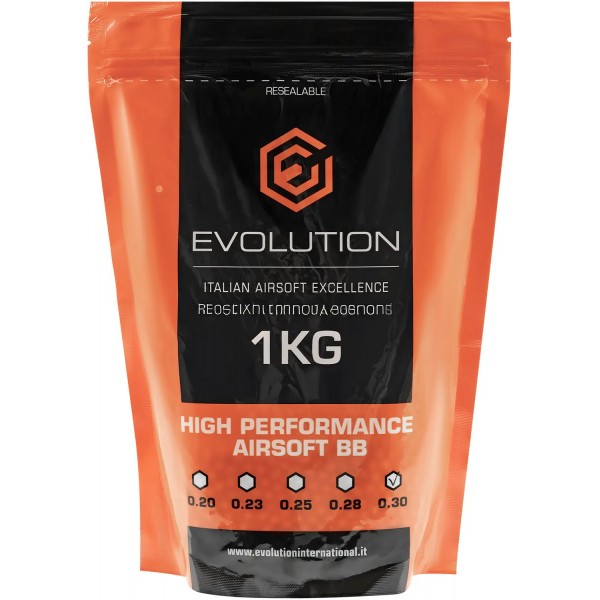 Страйкбольные шарики Evolution BB 0.30 High Performance 6 мм White - 16360035