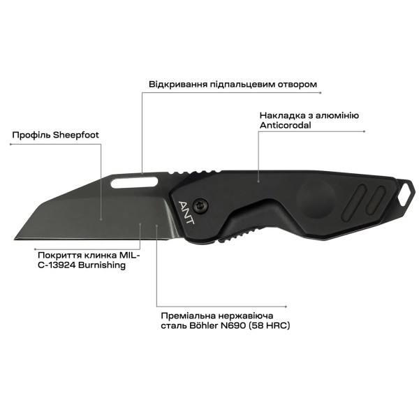 Нож Extrema Ratio ANT Black - 17840230 Нож Extrema Ratio ANT Black - 17840230