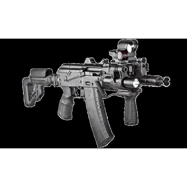 Цевье тактическое FAB для AK 74У, 4 планки, черное - Цевье тактическое FAB для AK 74У, 4 планки, черное -