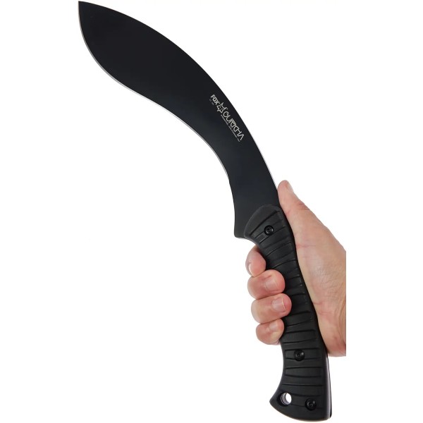 Нож Fox Gurkha, сталь - 440A, рукоятка - ABS, обычная режущая кромка, кожанные ножны, длина клинка - 320 мм, длина общая - 470 мм. - 17530111 Нож Fox Gurkha, сталь - 440A, рукоятка - ABS, обычная режущая кромка, кожанные ножны, длина клинка - 320 мм, длина общая - 470 мм. - 17530111