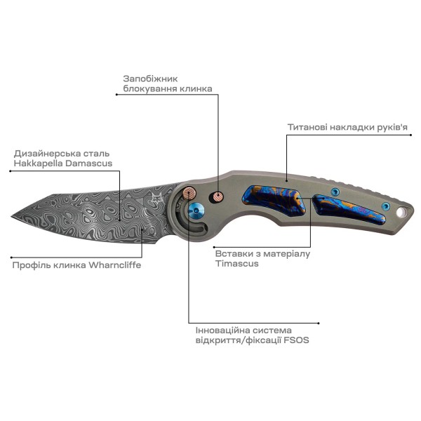 Нож Fox Jupiter Titanium Timascus - 17530651 Нож Fox Jupiter Titanium Timascus - 17530651