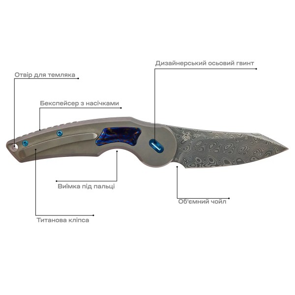 Нож Fox Jupiter Titanium Timascus - 17530651 Нож Fox Jupiter Titanium Timascus - 17530651