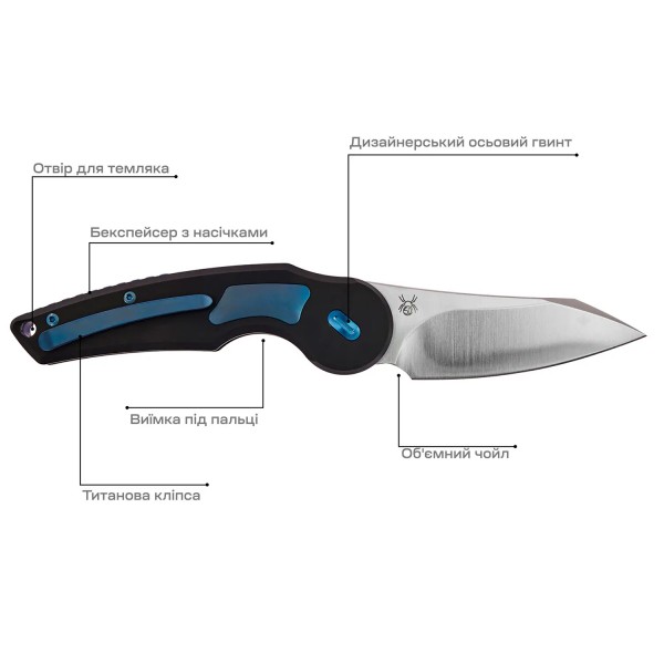 Ніж Fox Jupiter Titanium Blue - 17530652 Ніж Fox Jupiter Titanium Blue - 17530652