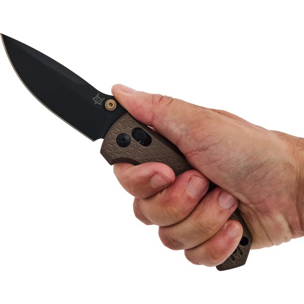 Нож Fox Anzu BB Aluminium Brown, сталь - MagnaCut, рукоять - алюминий, длина клинка - 80 мм, длина общая - 180 мм - 17530655 Нож Fox Anzu BB Aluminium Brown, сталь - MagnaCut, рукоять - алюминий, длина клинка - 80 мм, длина общая - 180 мм - 17530655