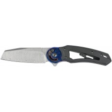 Нож Fox Metamorphosis Damasteel Titanium, сталь - дамаск, рукоять - титан, длина клинка - 90 мм, длина общая - 200 мм