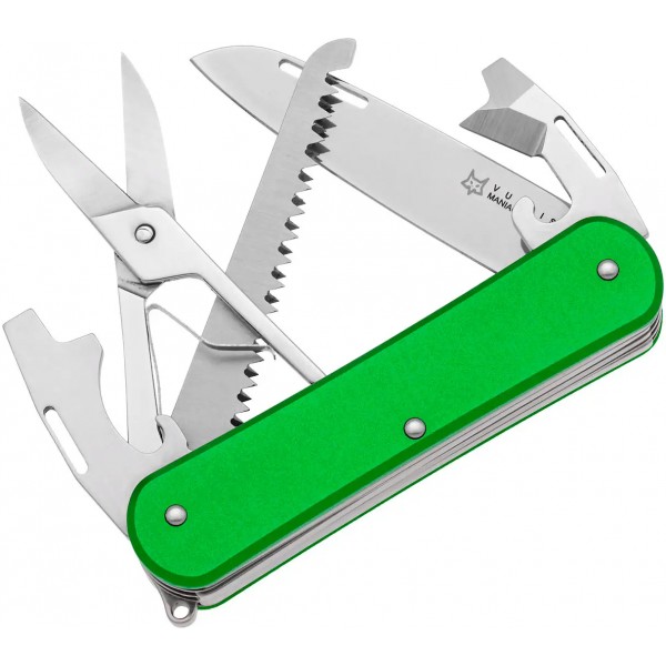 Нож многофункциональный Fox Vulpis Aluminium OD Green. 5 инструментов - 17530689