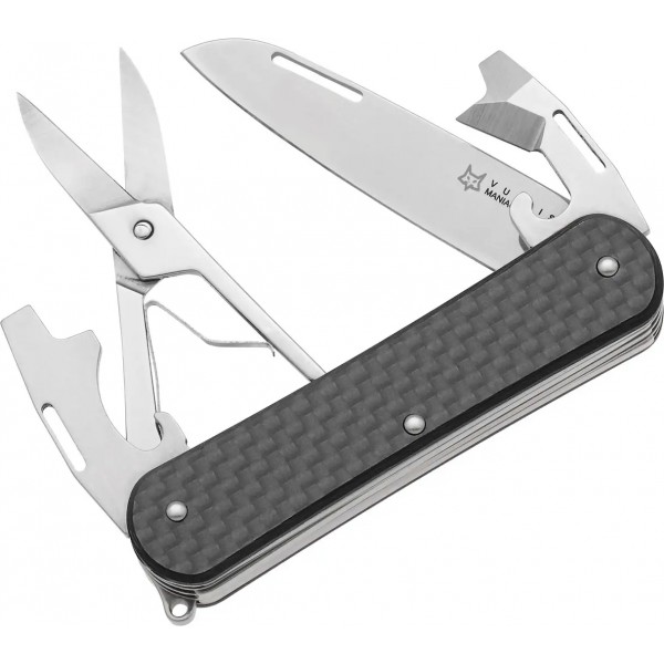 Нож многофункциональный Fox Vulpis CF Black. 4 инструмента - 17530714