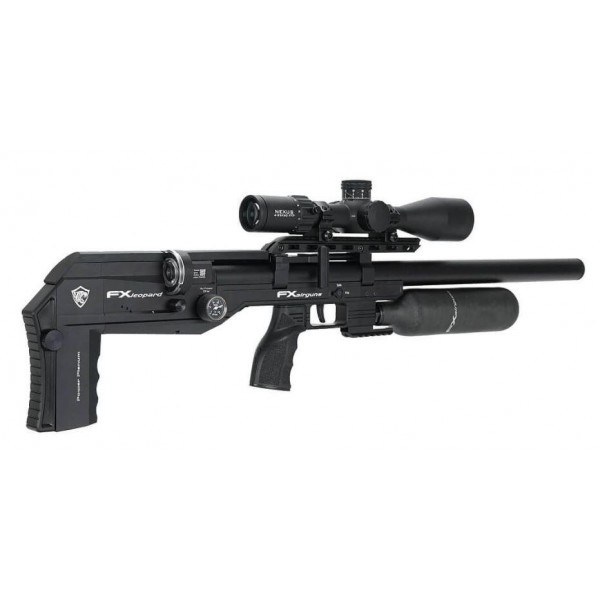 Пневматическая редукторная винтовка FX Airgun Leopard Black Sniper Bottle.177 кал - LEO-450306-005-00