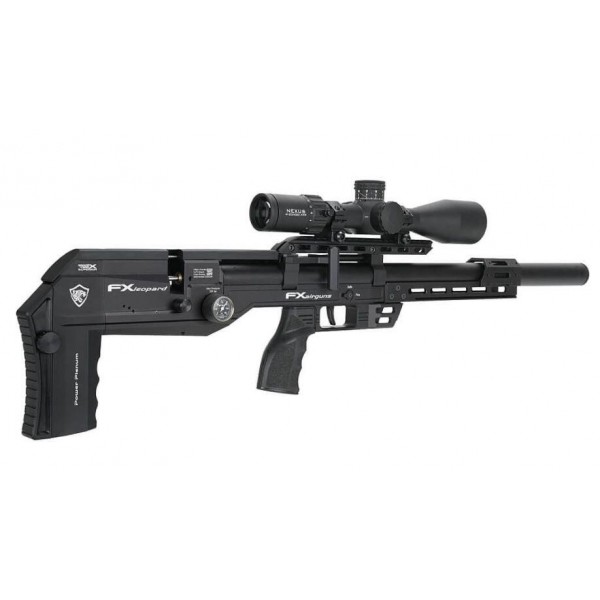 Пневматическая редукторная винтовка FX Airgun Leopard Black Sniper Tube.177 кал - LEO-450306-032-00