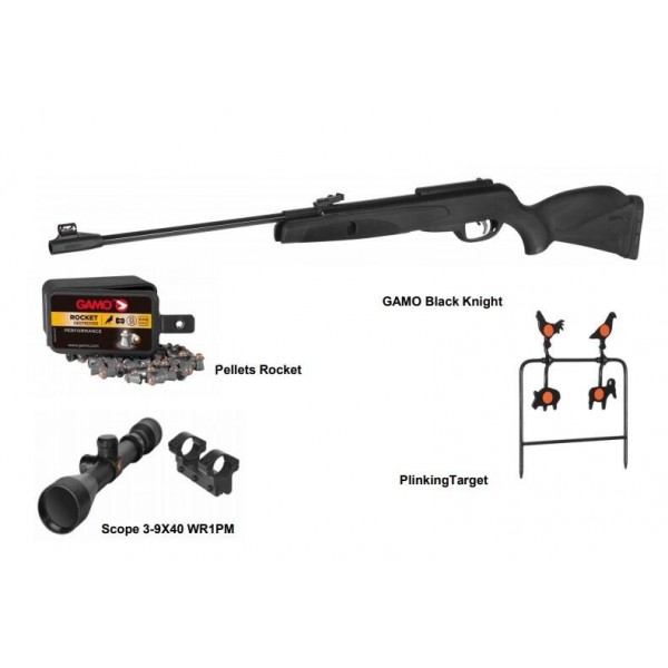 Винтовка пневматическая Gamo Black Knight (комплект) - Винтовка пневматическая Gamo Black Knight (комплект) -