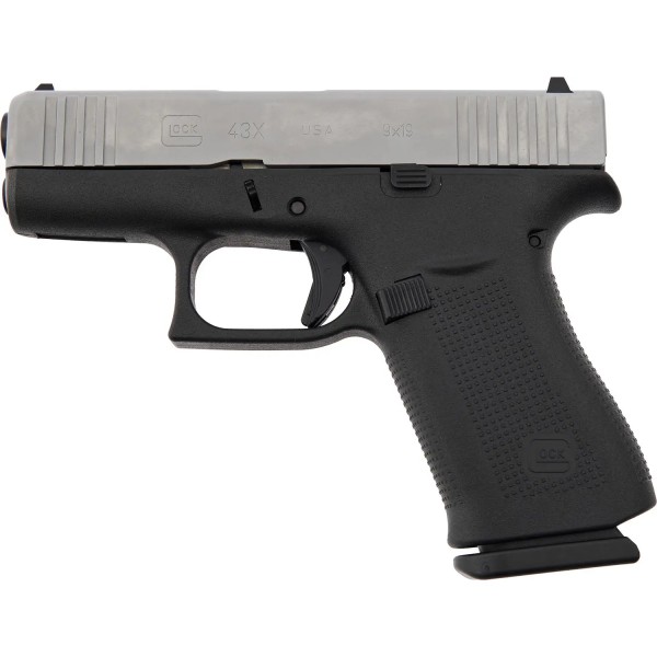 Пістолет спортивний Glock 43X Silver Slide кал. 9 мм (9х19) USA - 36760370 Пістолет спортивний Glock 43X Silver Slide кал. 9 мм (9х19) USA - 36760370