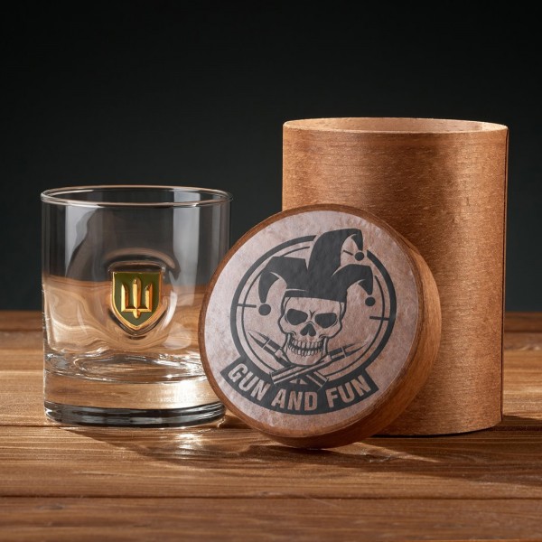 Gun And Fun стакан для віскі з тризубом нарукавним - GAF-STWHTRSH