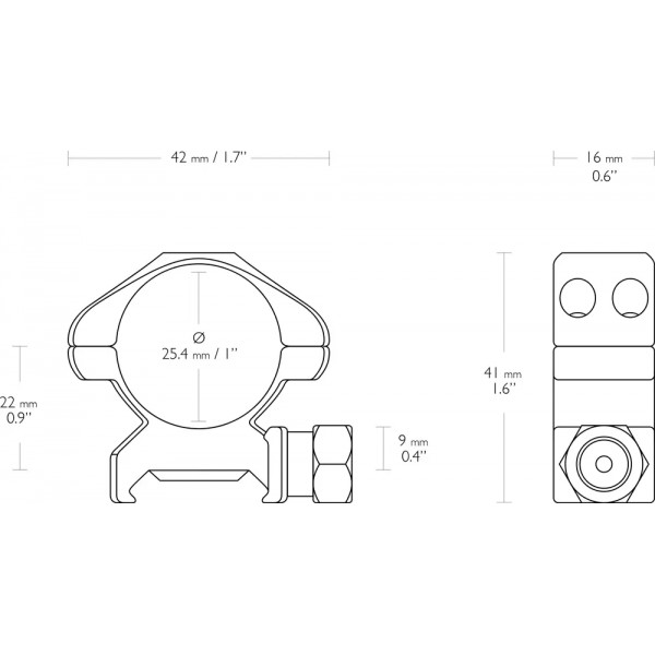 Кольца Hawke Precision Steel. d - 25.4 мм. Medium. Weaver/Picatinny - 39860085 Кольца Hawke Precision Steel. d - 25.4 мм. Medium. Weaver/Picatinny - 39860085