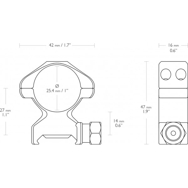 Кольца Hawke Precision Steel. d - 25.4 мм. High. Weaver/Picatinny - 39860086 Кольца Hawke Precision Steel. d - 25.4 мм. High. Weaver/Picatinny - 39860086