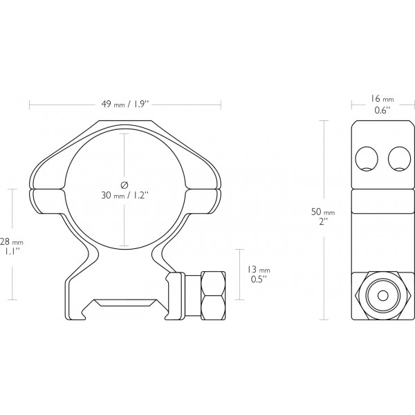 Кольца Hawke Precision Steel. d - 30 мм. High. Weaver/Picatinny - 39860089 Кольца Hawke Precision Steel. d - 30 мм. High. Weaver/Picatinny - 39860089