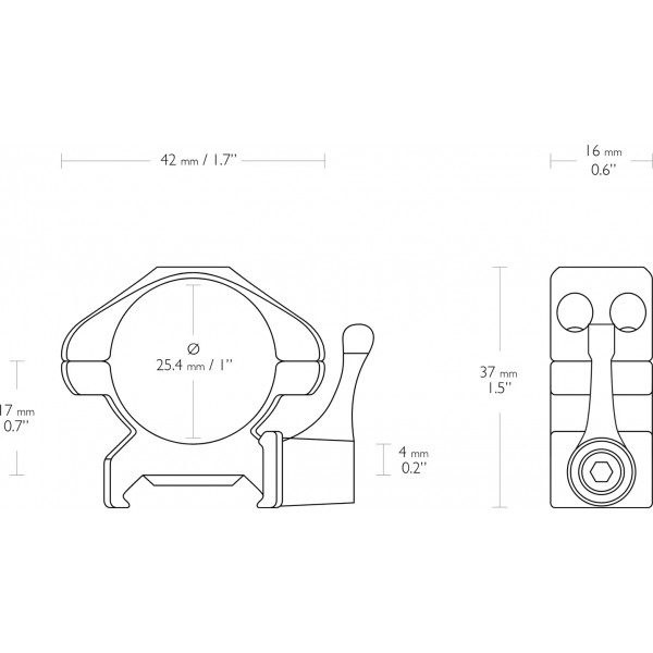 Кільця швидкознімні Hawke Precision Steel. d - 25.4 мм Low. Weaver/Picatinny - 39860090 Кільця швидкознімні Hawke Precision Steel. d - 25.4 мм Low. Weaver/Picatinny - 39860090