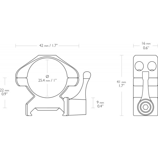 Кільця швидкознімні Hawke Precision Steel. d - 25.4 мм Medium. Weaver/Picatinny - Кільця швидкознімні Hawke Precision Steel. d - 25.4 мм Medium. Weaver/Picatinny -