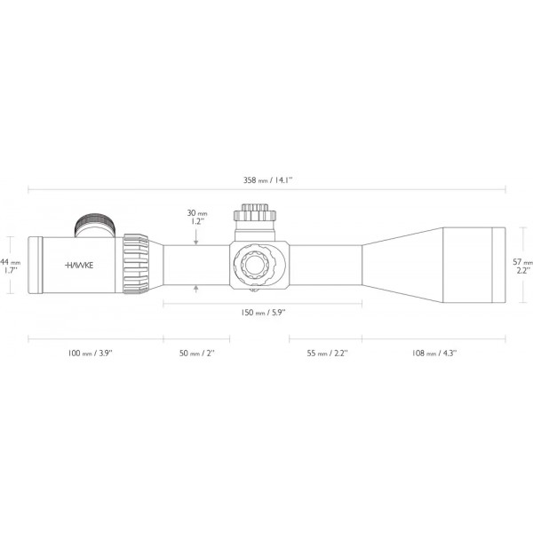 Приціл оптичний Hawke Airmax 30 SF 4-16х50 сітка AMX-IR з підсвічуванням - 3548374 Приціл оптичний Hawke Airmax 30 SF 4-16х50 сітка AMX-IR з підсвічуванням - 3548374