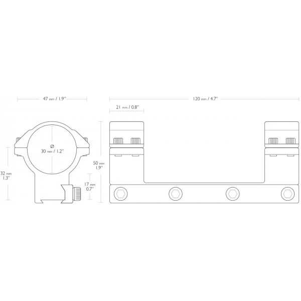 Моноблок Hawke Match Mount. d - 30 мм. High. "Ласточкин хвост" - 39860160 Моноблок Hawke Match Mount. d - 30 мм. High. "Ласточкин хвост" - 39860160
