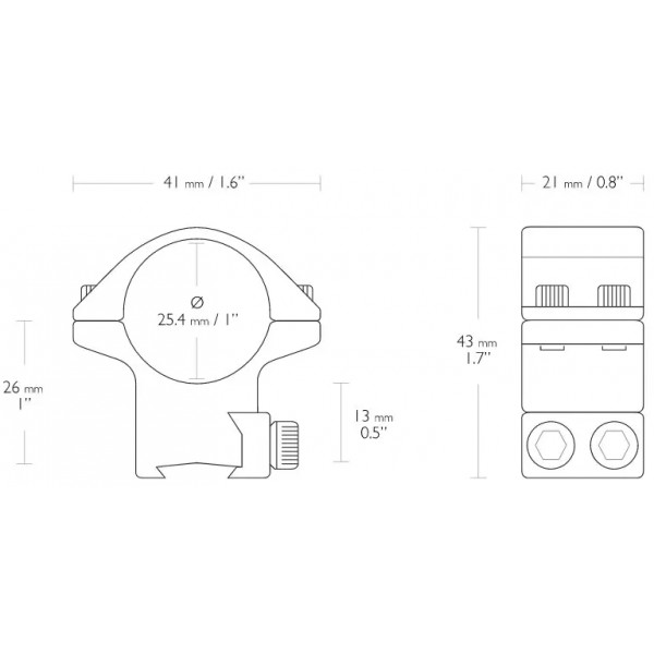 Кольца Hawke Match Mounts. d - 25.4 мм. Medium. "Ласточкин хвост" - 39860168 Кольца Hawke Match Mounts. d - 25.4 мм. Medium. "Ласточкин хвост" - 39860168