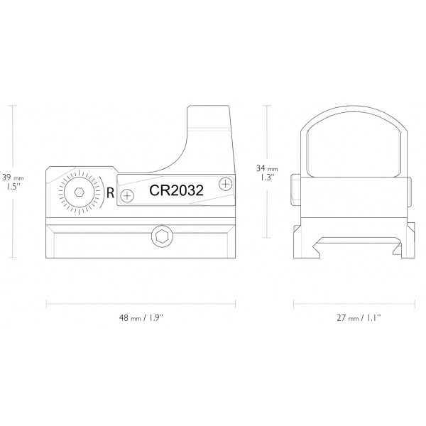 Прицел коллиматорный Hawke Micro Reflex Sight 3 MOA Weaver - 39860230 Прицел коллиматорный Hawke Micro Reflex Sight 3 MOA Weaver - 39860230
