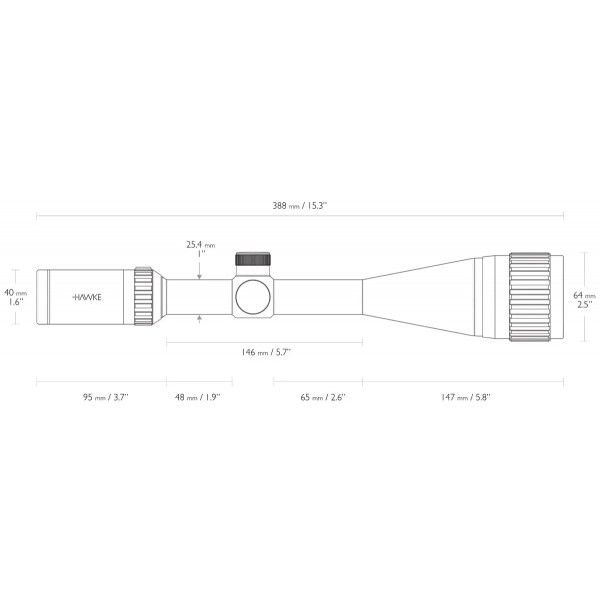 Прицел оптический Hawke Vantage 4-16x50 AO сетка 17HMR с подсветкой - 39860235 Прицел оптический Hawke Vantage 4-16x50 AO сетка 17HMR с подсветкой - 39860235