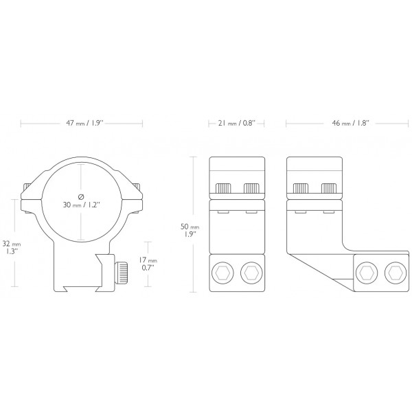 Кольца Hawke Match Mounts с выносом 25 мм. d - 30 мм. High. "Ласточкин хвост" - 39860274 Кольца Hawke Match Mounts с выносом 25 мм. d - 30 мм. High. "Ласточкин хвост" - 39860274