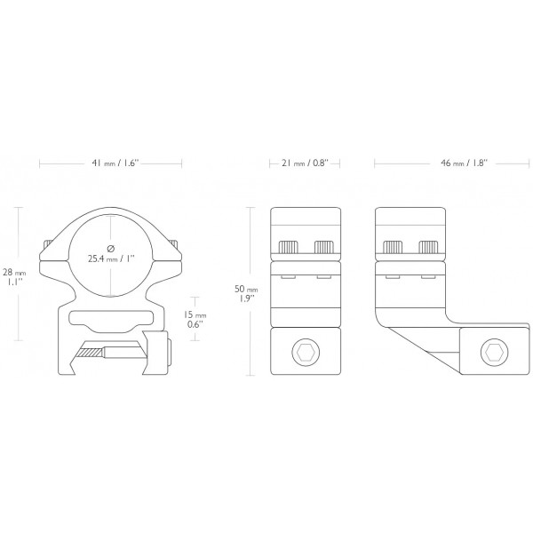 Кольца Hawke Match Mounts с выносом 25 мм. d - 25,4 мм. High. Weaver - 39860275 Кольца Hawke Match Mounts с выносом 25 мм. d - 25,4 мм. High. Weaver - 39860275