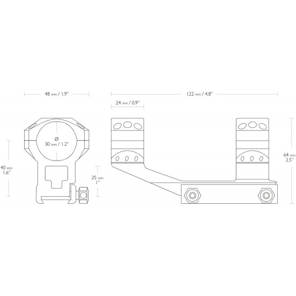 Моноблок Hawke Tactical AR с выносом. d - 30 мм. High. Weaver - 39860304 Моноблок Hawke Tactical AR с выносом. d - 30 мм. High. Weaver - 39860304