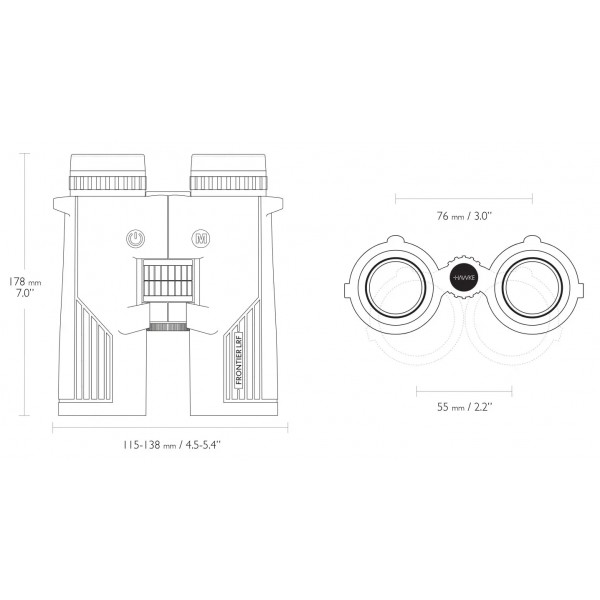 Бінокль Hawke Frontier LRF Green 10x42 з далекоміром 2300 м - 39860492