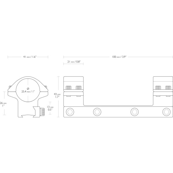 Моноблок Hawke Match Mount. d - 25,4 мм. Medium. "Ластівчин хвіст" - 39860548 Моноблок Hawke Match Mount. d - 25,4 мм. Medium. "Ластівчин хвіст" - 39860548