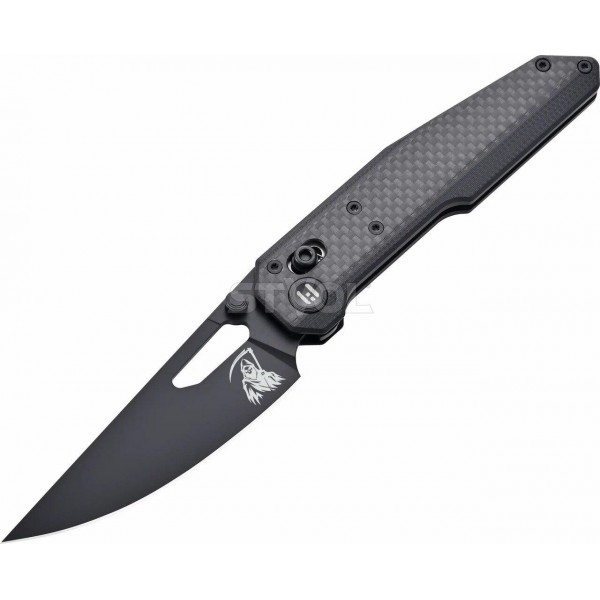Ніж Hightron Sharplyn, 14C28N, G10 + CF, чорний, чорний клинок - HK01BLK-Hall